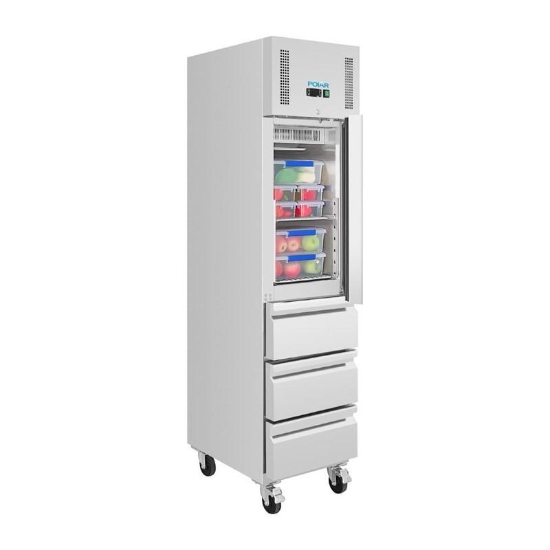 Armoire réfrigérée positive GN slimline 1 porte 3 tiroirs série U 292 L UA113 Polar_2