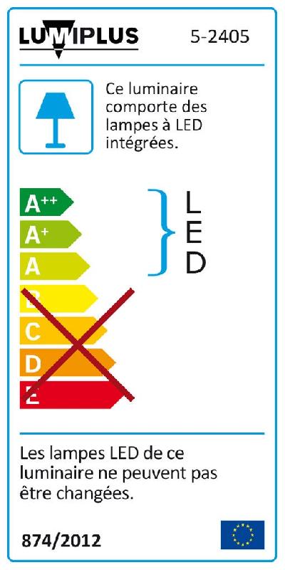 Plafonnier LED - Plastique blanc - 1 lumière - Diamètre 25 cm - Style Essentiel_2