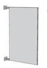 Enseigne drapeau sur potence pour extérieur - direct signaletique - h 500 x l 500 mm_2