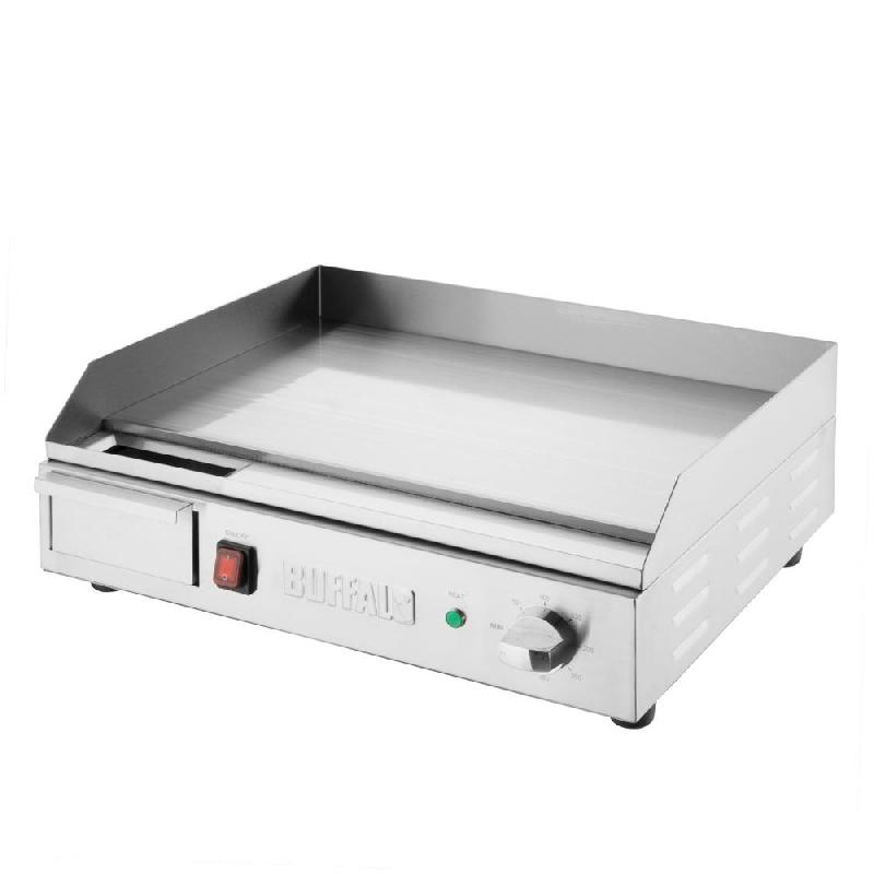 Plancha électrique lisse en ACIER poli - L 525 mmo | Buffalo - CU626_2