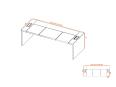 Bureau de direction VERMONT avec insert en cuir - Kesiolt_2