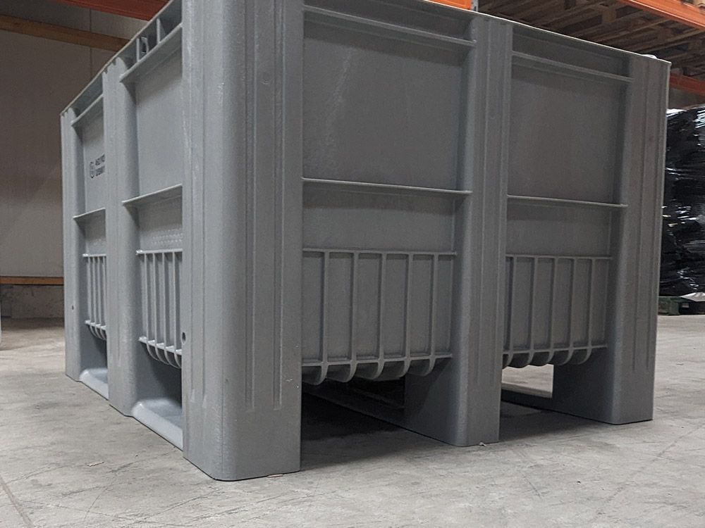 Caisse-palette en plastique homologuée ADR pour batteries au lithium - 1200x1000x740 mm - Référence CAISSE610-ADR_2