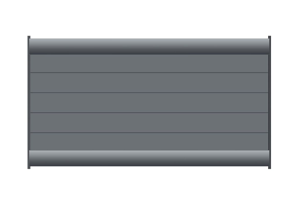 Clôture en aluminium Dominica - lames horizontales pleines - hauteur 835 mm/798 mm - 23 coloris au choix_2