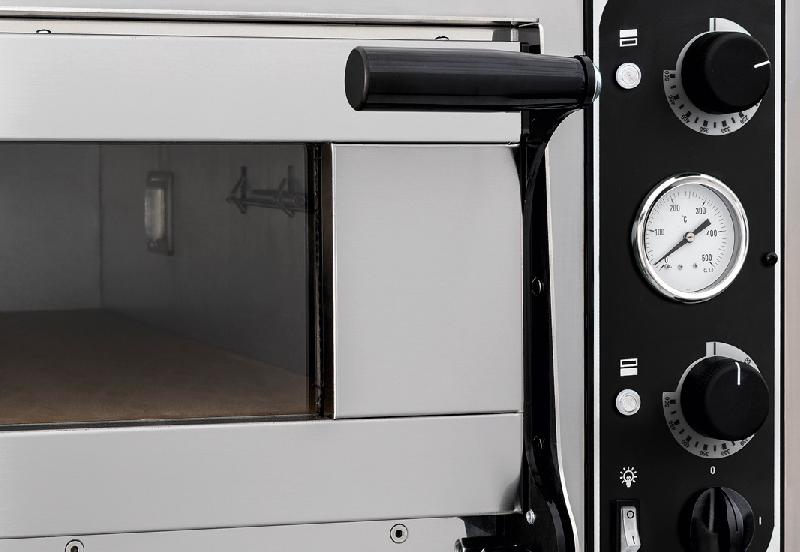 Four à pizza électrique 6 + 6 pizzas Ø 40 cm TRAYS 66L GLASS Prismafood_2
