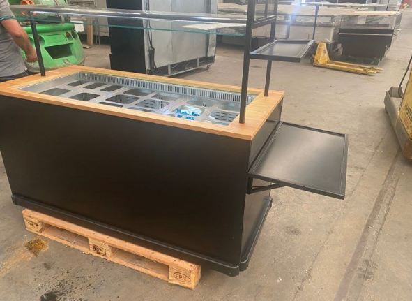 Saladette à poser - Salad bar avec éclairage LED - Froid positif 0 + 10 degrés - Occasion très bon état_2