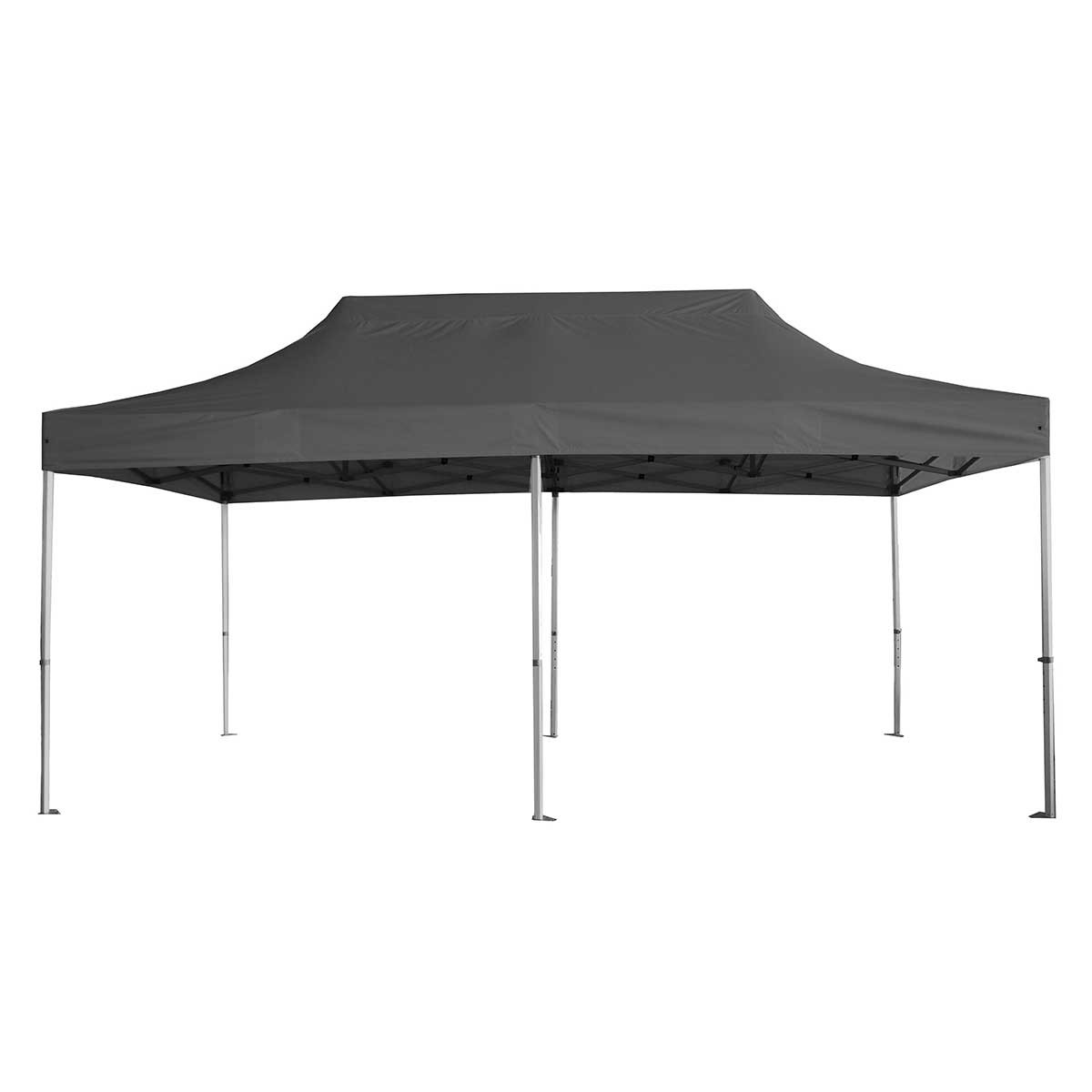 Tente pliante 3x6m grise - Aluminium hexagonal 40mm - Toile 300g/m² imperméable_2