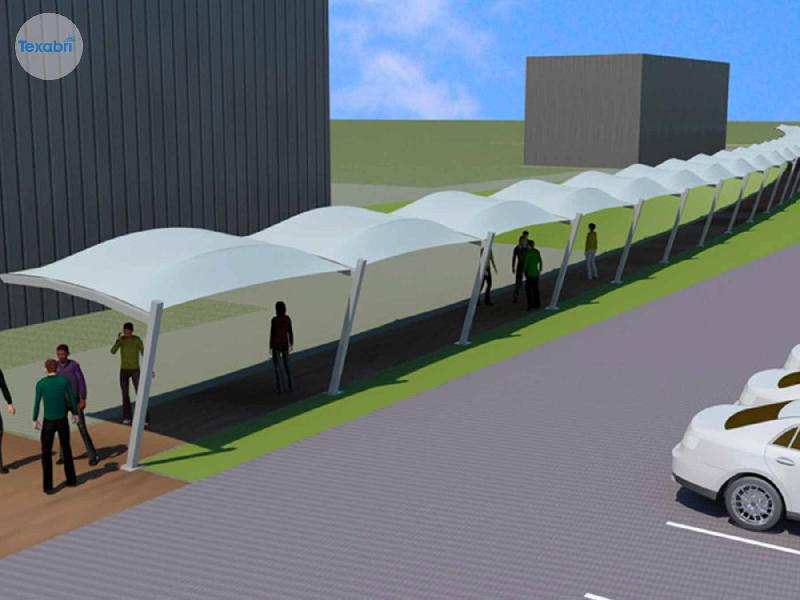 Couverture pour allée piétonne - Protection par tous les temps - Solution économique_2