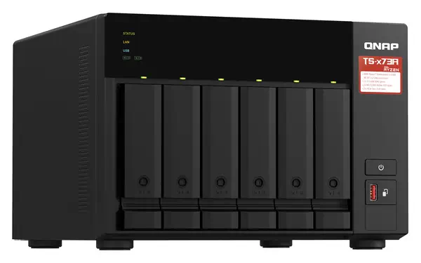 QNAP ts-673a nas tower ryzen embedded v1500b 8 go ddr4 0 to QNAP turbo system noir_2