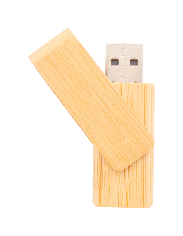 Clé USB Twist - boîtier bambou - 16/32 Go - USB 2.0 - boîte en papier kraft_2