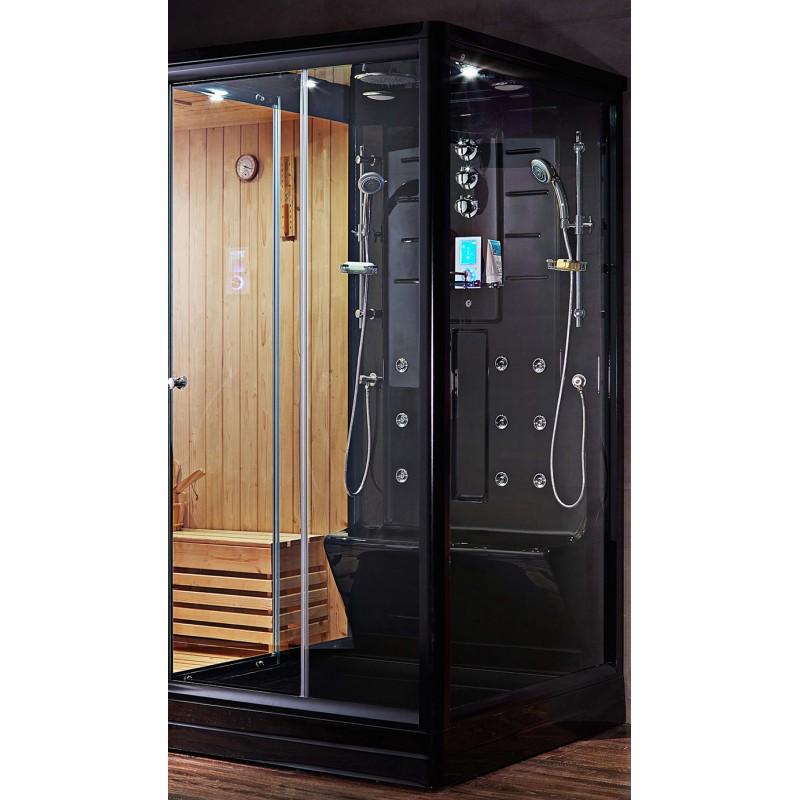 COMBI SAUNA DOUCHE HAMMAM BOREAL® SH220-G-BLACK EDITION - GAUCHE_2