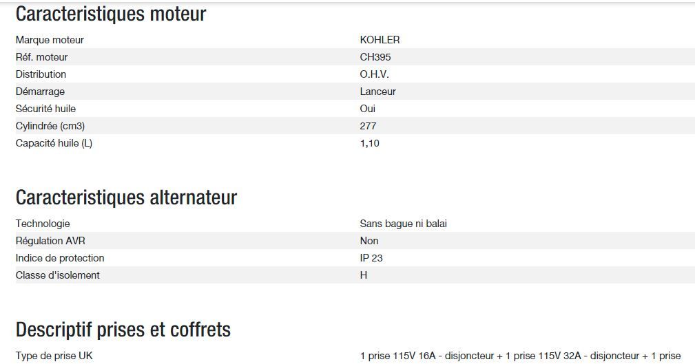 Perform 4500 TB UK - Groupe électrogène Kohler - Gamme Perform - Puissance max 4 kW - 230 V_2