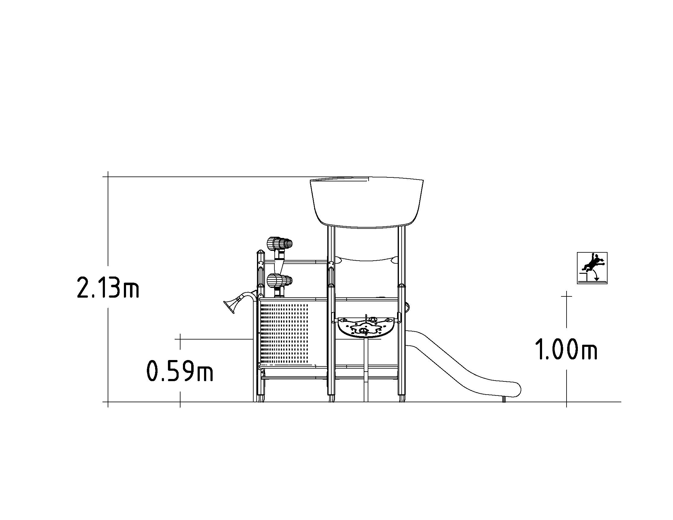 Structure multi-jeux - Unimini Ronder Hags - 1 à 5 ans, spécifications complètes_2