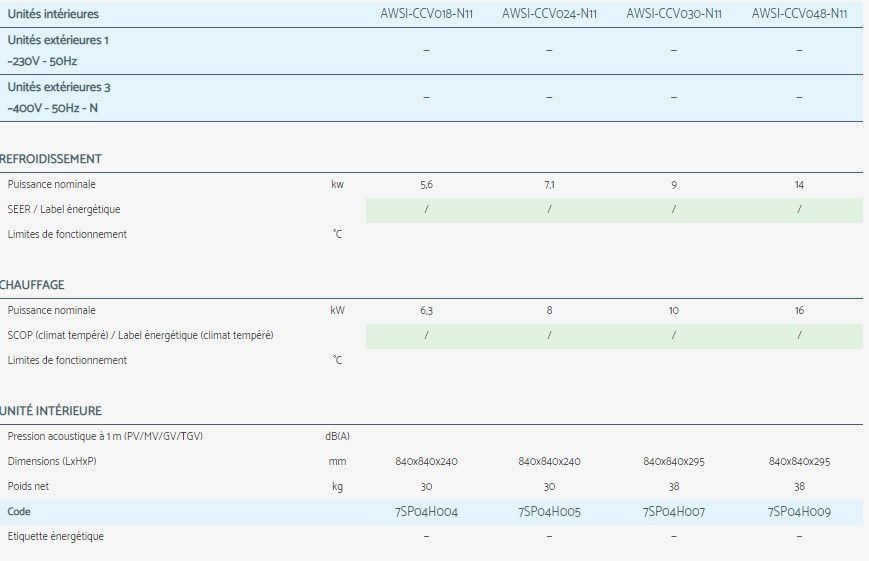 Climatiseur professionnel CCV - Airwell - balayage automatique et design compact - prise d'air neuf_2