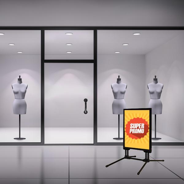 Panneau A1 (84 x 59.4 cm) à ressorts - Base métallique noire - Réf : 215320NR_2