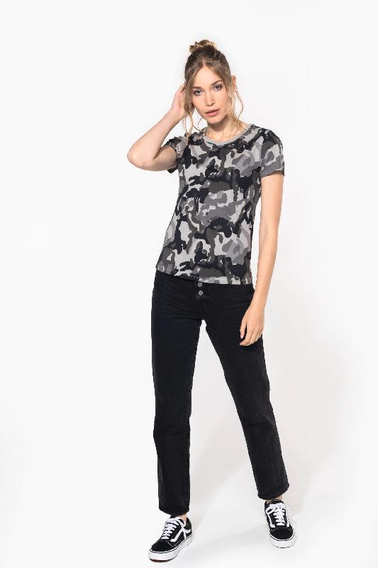 T-shirt camo manches courtes femme - Kariban - 100% coton - Réf: K3031_2