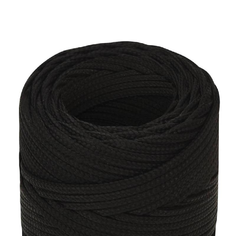 Vidaxl corde de travail noir 2 mm 250 m polyester 152795_2