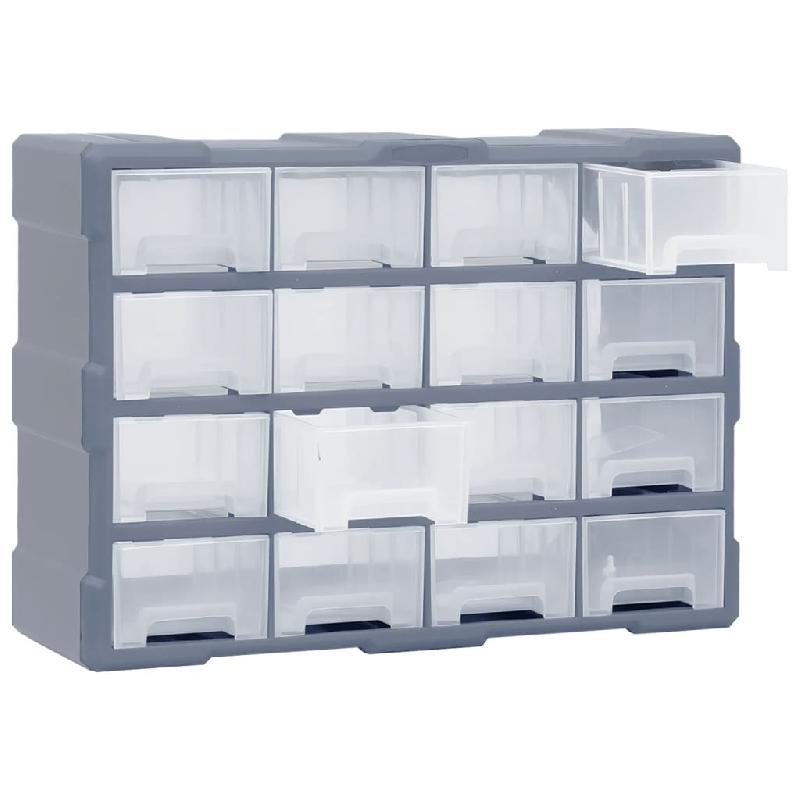 Vidaxl organisateur multi-tiroirs avec 16 tiroirs centraux 52x16x37 cm 149602_2