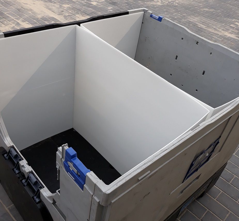 En plastique alvéolaire - intercalaire pour palettes et caisse-palettes - origami - dimensions 1200x400mm, grammage 400g/m²_2