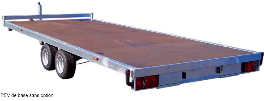 Remorque à 2 essieux freinés, PTC 2500 kg pour espaces verts 4m - ECIM - PEV 425 V_2