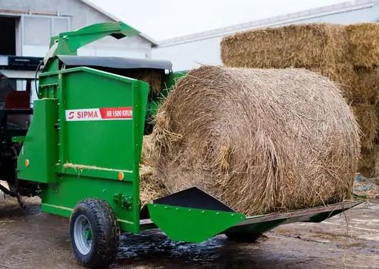 Pailleuse agricole SIPMA RB 1200/1500 KRUK - paillage jusqu'à 14 m - pour balles cylindriques et rectangulaires_2
