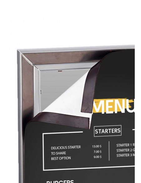 Totem magnétique recto/verso - Base en aluminium anodisé - Impression laser ou haute définition_2