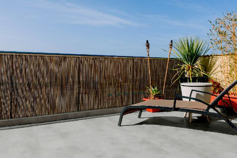 Canisse synthétique imitation osier marron 