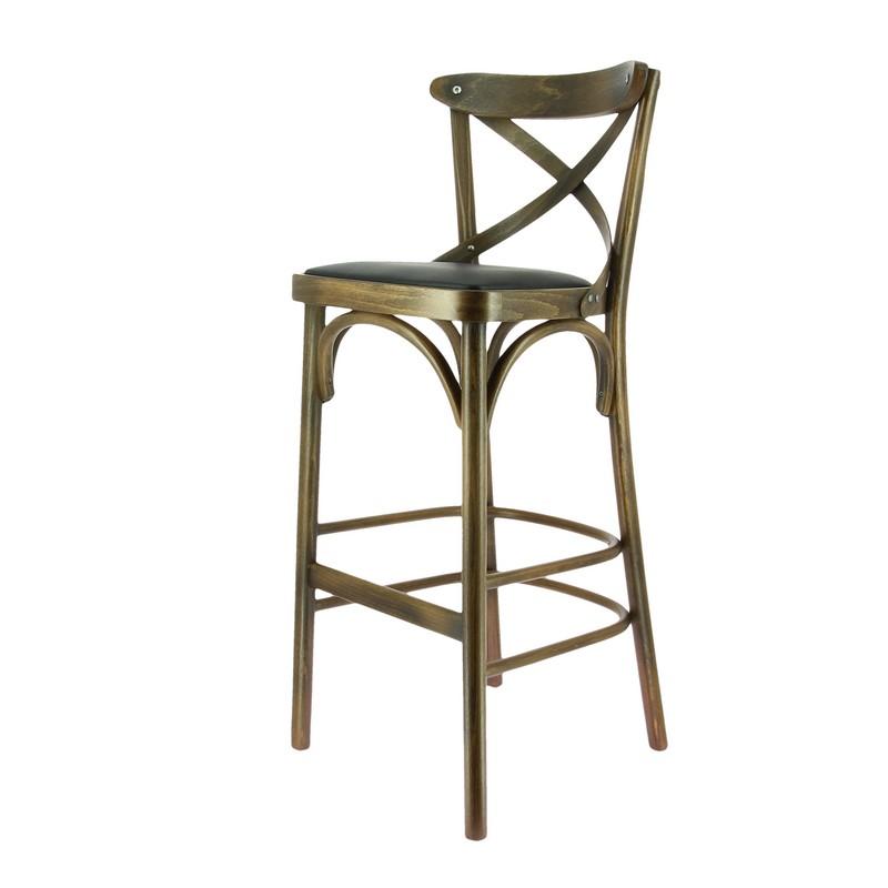 Chaise haute salle de restaurant Chinon - Marron_2