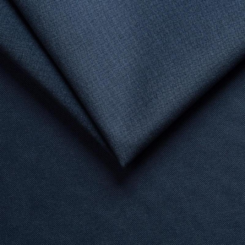 Fauteuil fixe FOLIO - Velours bleu, coutures apparentes, fabrication 100% italienne_2