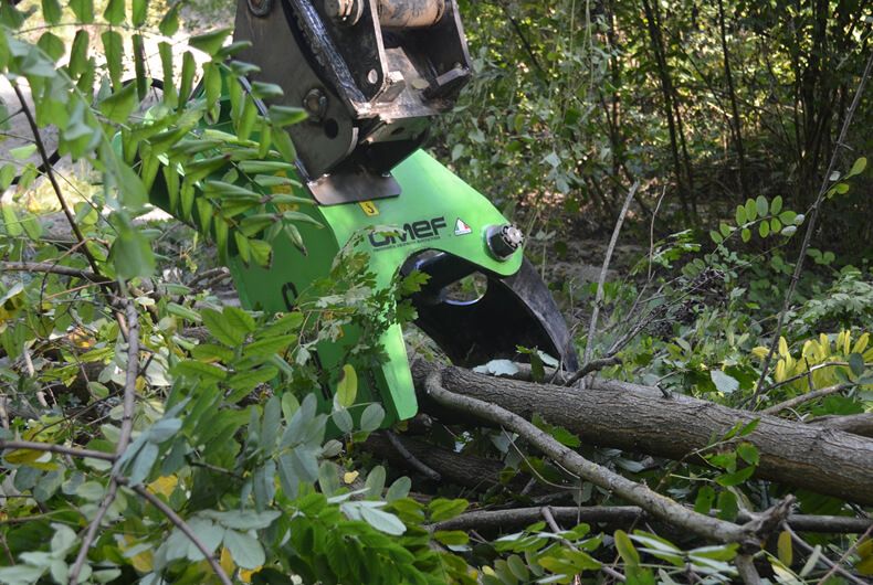 Grappin coupeur forestier BI200 - OMEF-Group SRL - prise min tronc 50 mm - ouverture de coupe 170-200 mm - acier STRENX 700MC PLUS_2