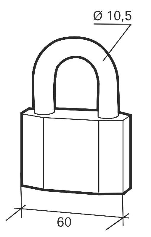 Cadenas à clé Octo 60mm - Anse acier cémenté nickelé - 3 clés réversibles - Réf. 00290054 - THIRARD_2