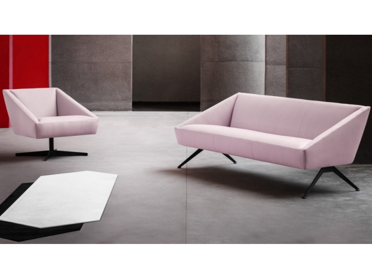 Canapé d'accueil carré à contours nets - Structure puissante - Collection AMARCORD - Design italien minimaliste_2