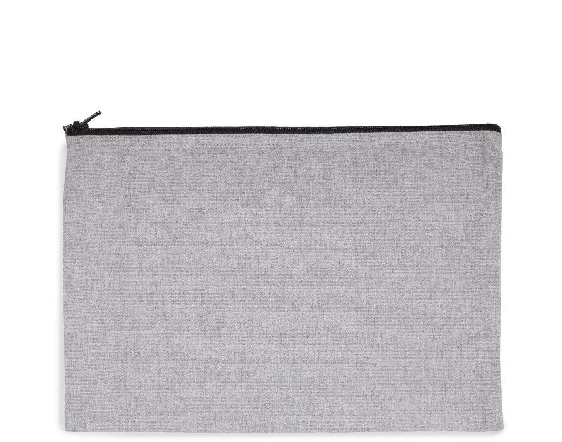 Pochette zippée recyclée - Kimood - Réf: KI5701 - 75% coton recyclé, tailles et couleurs variées_2