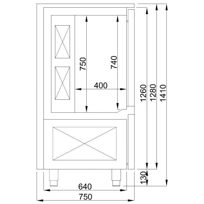 Refroidisseur à ventilation 10x 1/1gn l800mm 7489.5215 COMBISTEEL_2