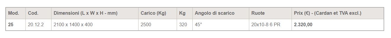 Rm 25 benne agricole rimorchio - geo - poids 320 kg_2