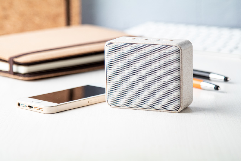 Enceinte Bluetooth - boîtier en paille de blé - pile rechargeable - lecture USB et micro SD_2