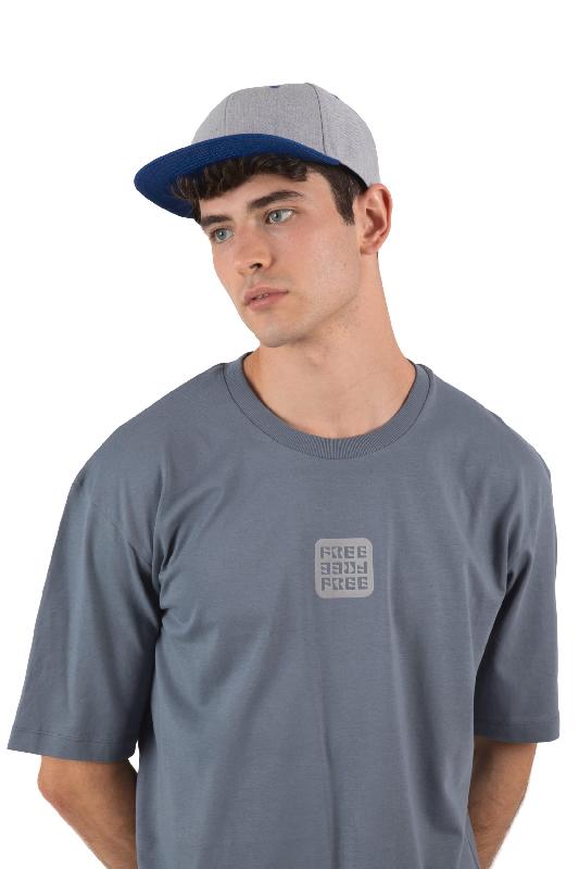 Casquette Snapback - 6 panneaux - Réf: KP166 - Look Hip-Hop - Tissu mélangé toucher laine_2