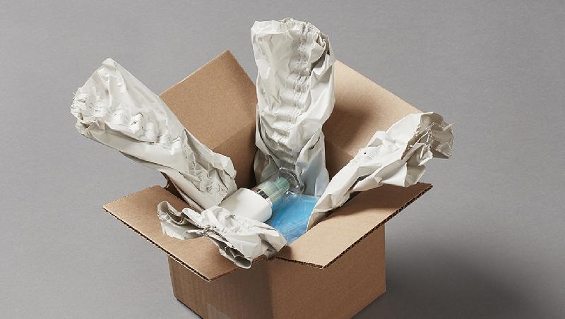 Consommable papier 100 % recyclé FSC - Biodégradable, recyclable et respectueux de l'environnement - Options de remplissage et protection en blanc ou marron_2