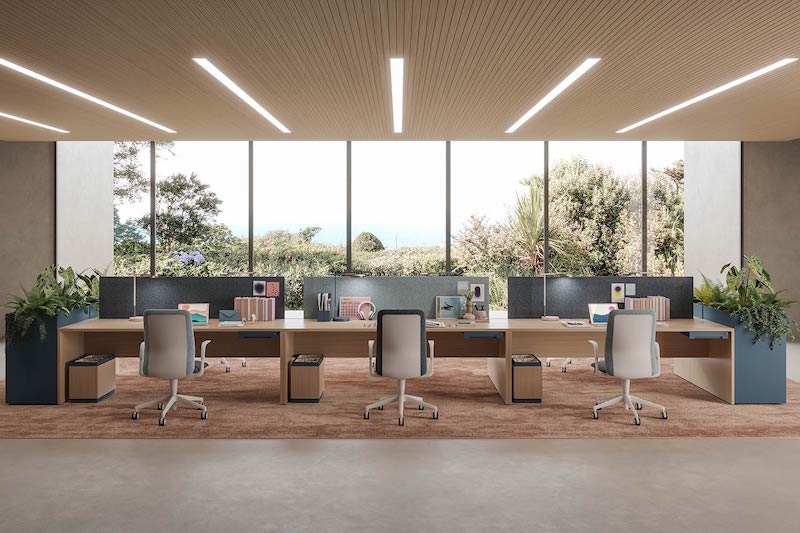 Bureaux  open space mélaminé  pieds panneaux/métal/bois : un design fonctionnel et de qualité pour les besoins des entreprises pour toutes les entreprises_2