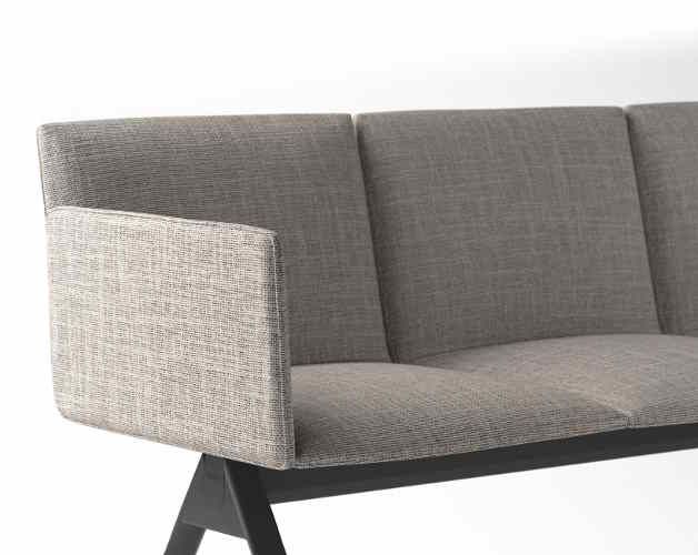 Siège d'accueil confort - SLAM-SOFT - système de poutres polyvalent avec assises carrées 55x55 cm_2