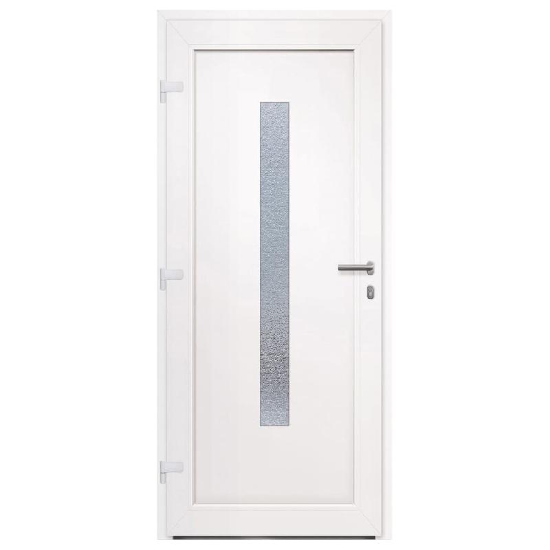 Vidaxl porte d'entrée anthracite 88x200 cm pvc 3157084_2