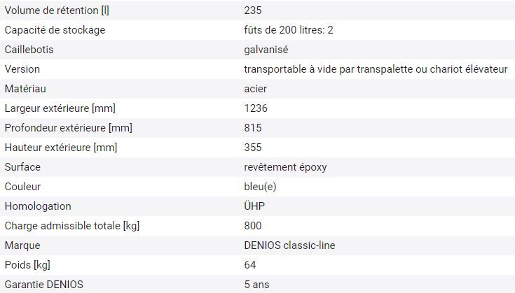 Bac de rétention métallique 259308w - compact, en acier soudé, avec caillebotis galvanisés_2