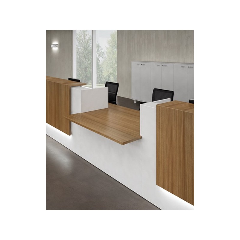 Banque d'accueil Z2 - L 126 cm - Fabricant OFFICITY - Kit LED en option_2