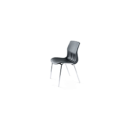 Chaise empilable à coque vissée - VOLTA - Coque en polypropylène M2/M4 - Piétement Ø22 mm finition époxy ou chromé_2