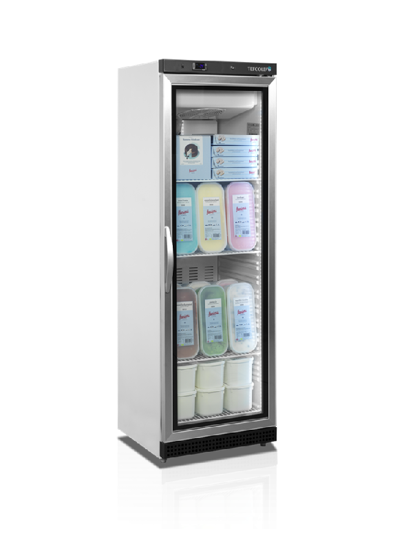 Congélateur vertical de vitrine Ventilé L.600mm 340L ext.Blanc TEFCOLD_2