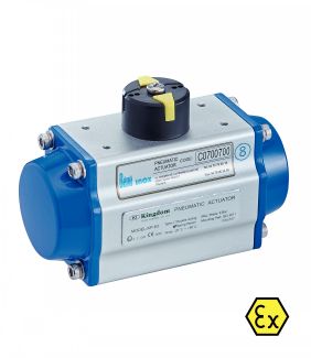 Vanne 2 voies motorisée F/F - vérin pneumatique aluminium - haute pression - filetage Gaz ou NPT_2