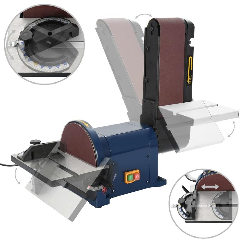 Vidaxl ponceuse à disque et à bande électrique 500 w 200 mm 144832_2