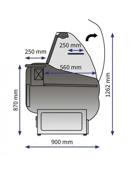 Vitrines multi services - Froid semi ventilé - ROMA 250-VB-SG_2
