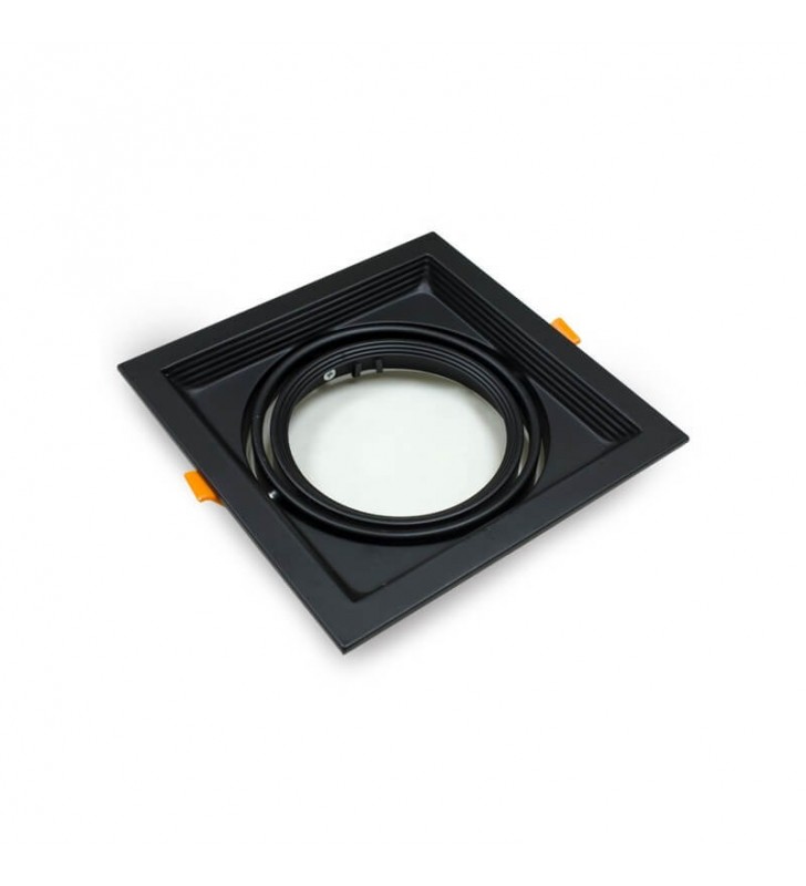 Cadre orientable encastré - pour ampoule AR111 - Réf AR111ENCN1 - Blanc - Dimensions 202x202x6 mm_2