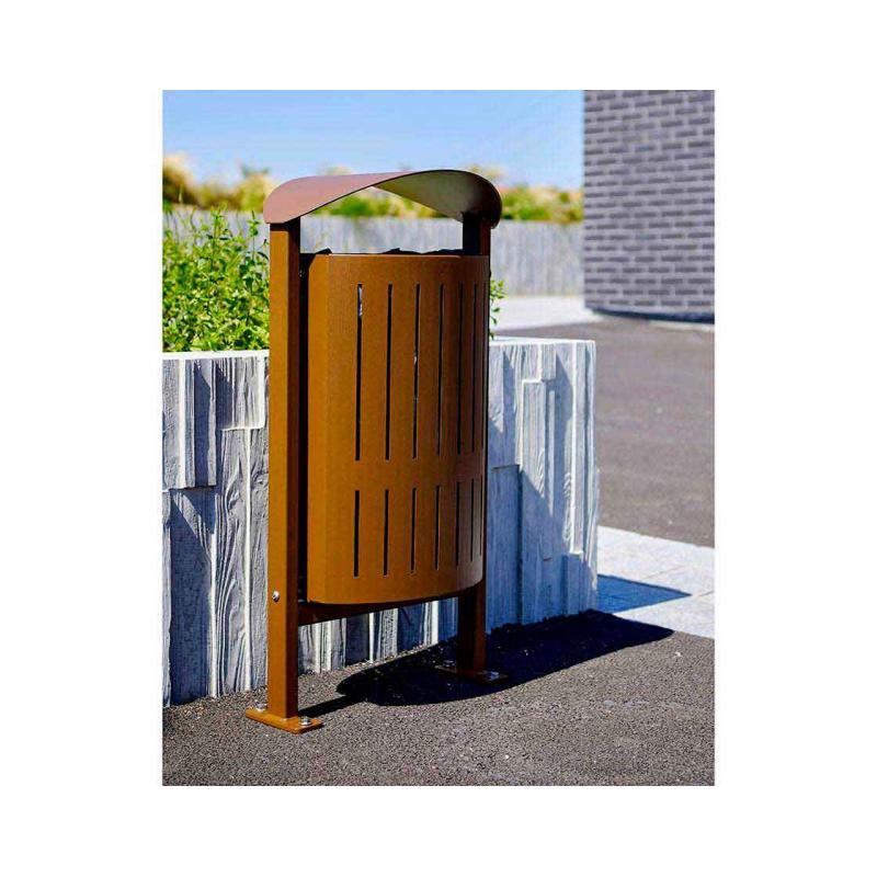 Corbeille publique Silaos en acier - 50 litres - Réf : 594148.Gpro_2