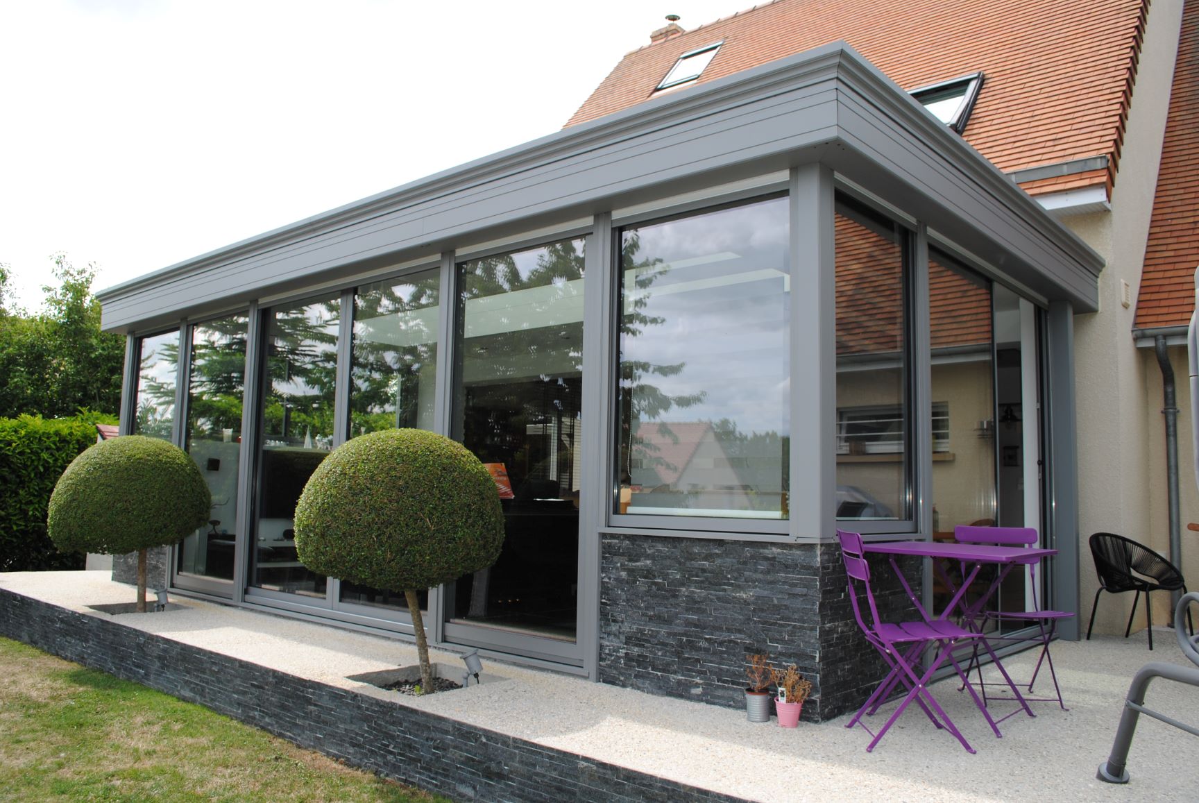 Veranda a toit plat Veranda a toit plat